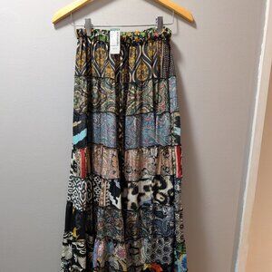 NWT Simons Patchwork Tiered Skirt | Boho | Size S-M | NWT